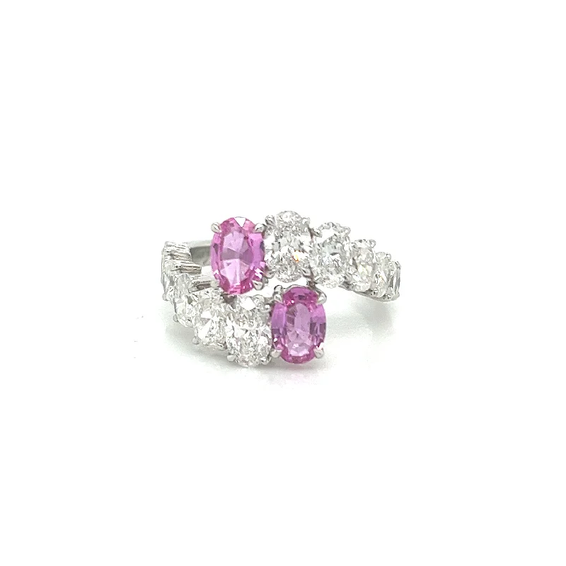 Once-A-Year Jewelry Sale – Grab Your Favorites Now Bremer Jewelry Sapphires and Diamonds Bypass Fashion Ring in 18K White Gold (3.53ctw)